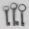 Nycklar, 3 st, smide, 1700-tal