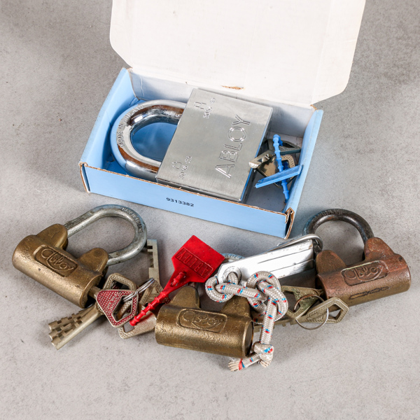 Lås, 4 st, Bla Abloy 3056-25