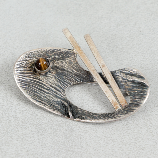 Brosch, Silver, Käsityö, år 1965