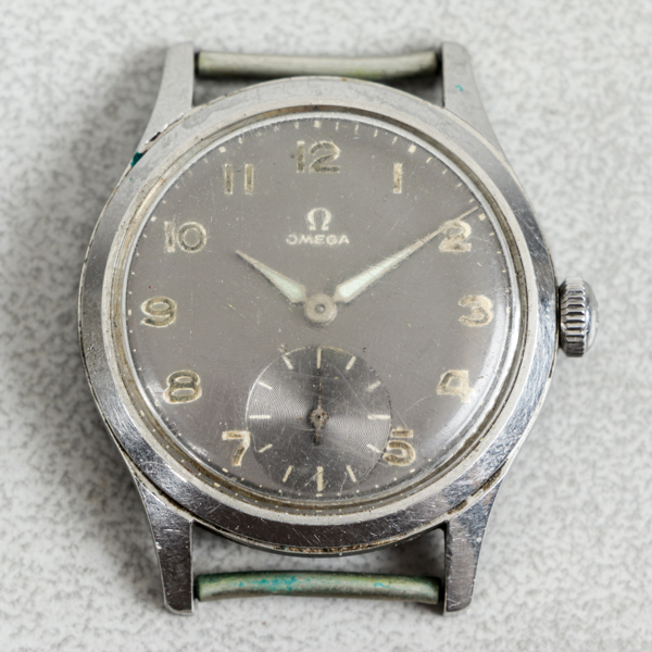 Herrarmbandsur, Omega, manuell, stål, 1950-tal