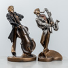 Skulpturer, 2 st, Jazzmusiker, gips, Austin Sculpture