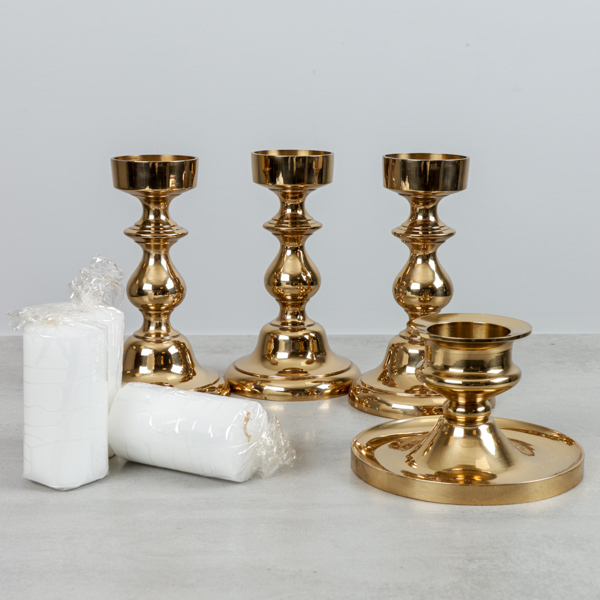 Ljushållare, 3+1 st, malm, 1975-76