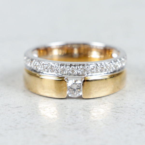 Diamantring, Guld 18k, 0.45ct, 4.7g