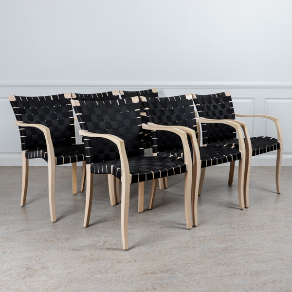 Karmstolar, 6 st, Albin i Hyssna, "Celia", Bo Amrstrong, björk