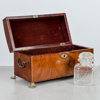 Flaskschatull, mahognyfanér, 1800/1900-tal