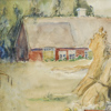 Hildegard Zoir, (1876-1935), Korsvirkeshus, akvarell, signerad och daterad 1910