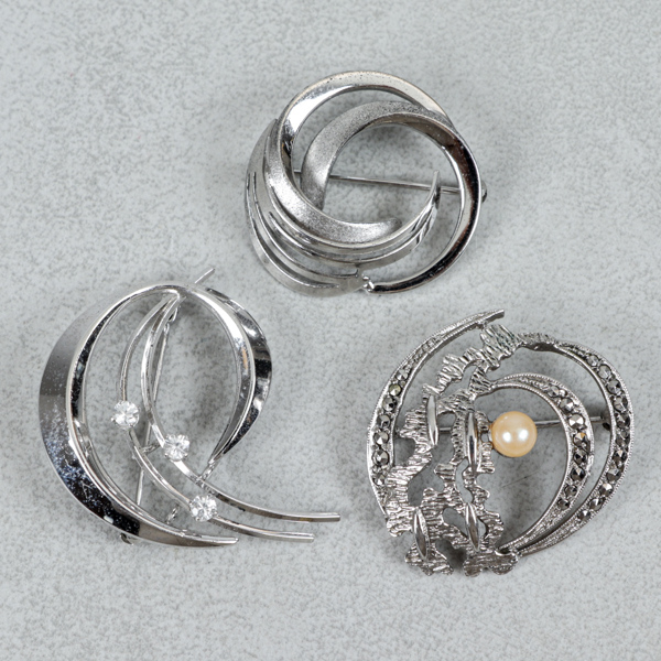 Broscher, 3st, silver