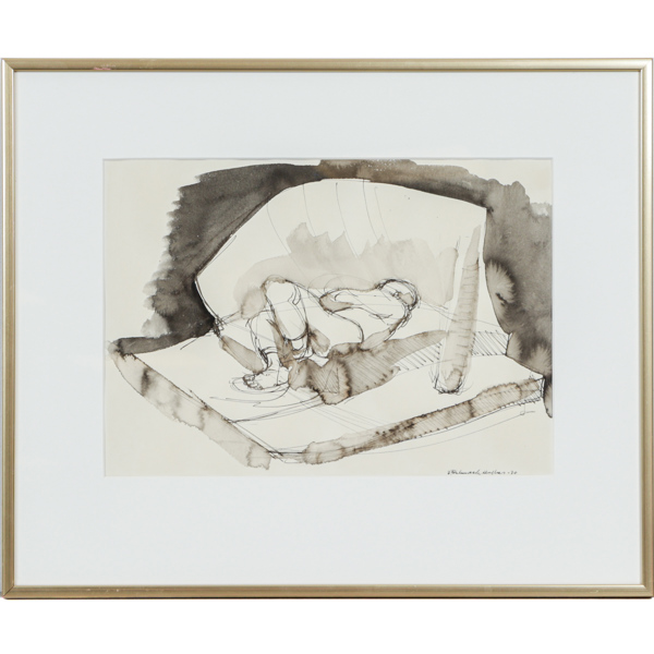 Ebba Alhmark Hughes, Vila, blandteknik, signerad