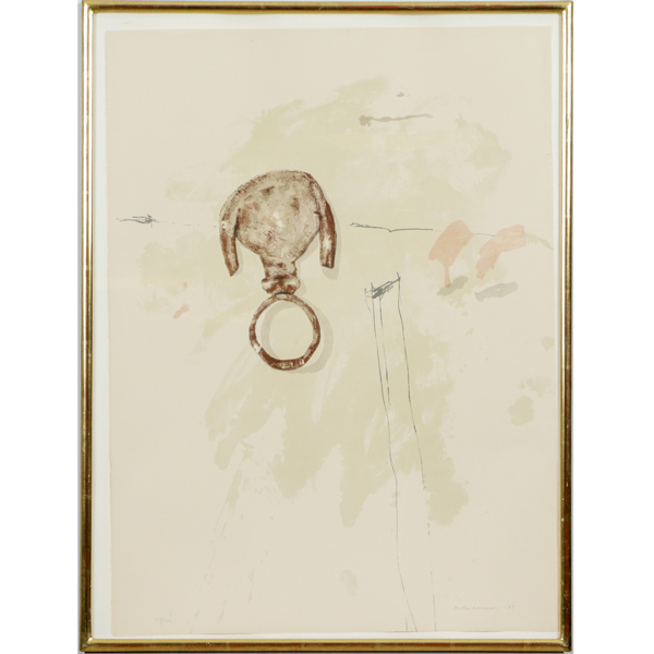 Lennart Aschenbrenner, komposition, litografi, signerad