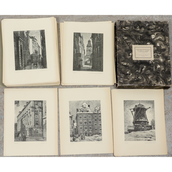 Ferdinan Boberg, Stockholmsbilder, ca 200 st planscher