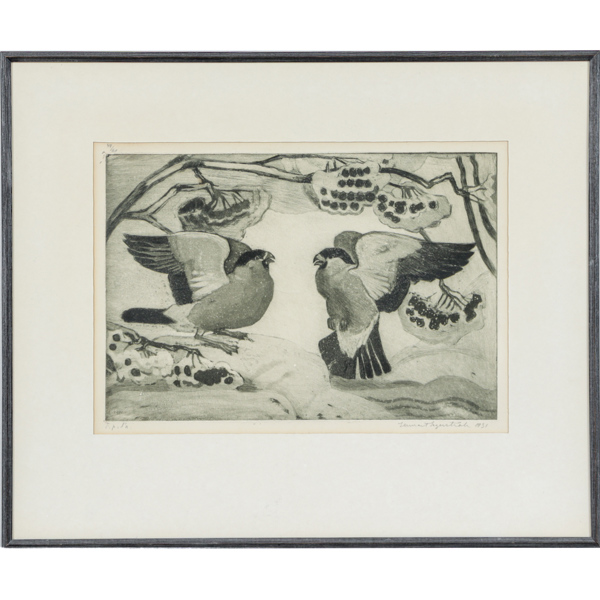 Lennart Segerstråle, domherrar, etsning, signerad