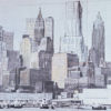 Christo & Jeanne-Claude, Two lower Manhattan wrapped buildings, project for New York", färgoffset, signerad i trycket