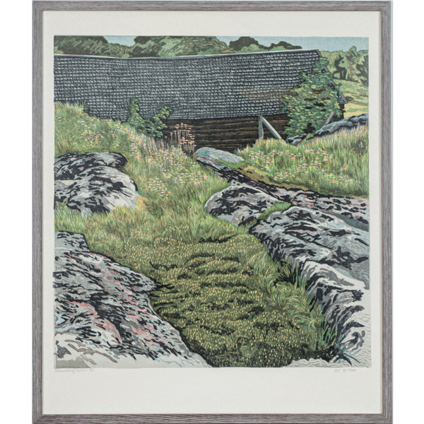 Sven-Olof Ehren, klippor, litografi, signerad