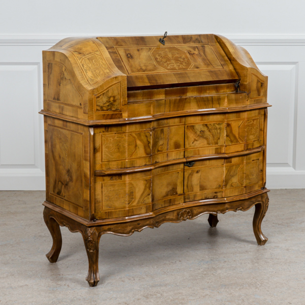 Skrivbyrå, Holland, med intarsia, 1800-talets slut