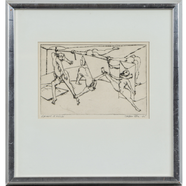 Staffan Tilander, Figurkomposition, etsning, signerad