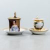 Koppar med fat, Empire, Tyskland, 1+1 st, porslin, 1800-talets första hälft