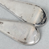 Matskedar, 2 st, silver, Stephan Westerstråhle, (1789-1812), Stockholm, år 1792