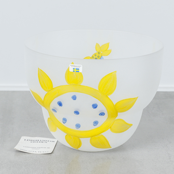 Glasskål, Birgitta Watz, Lindshammar Glasbruk