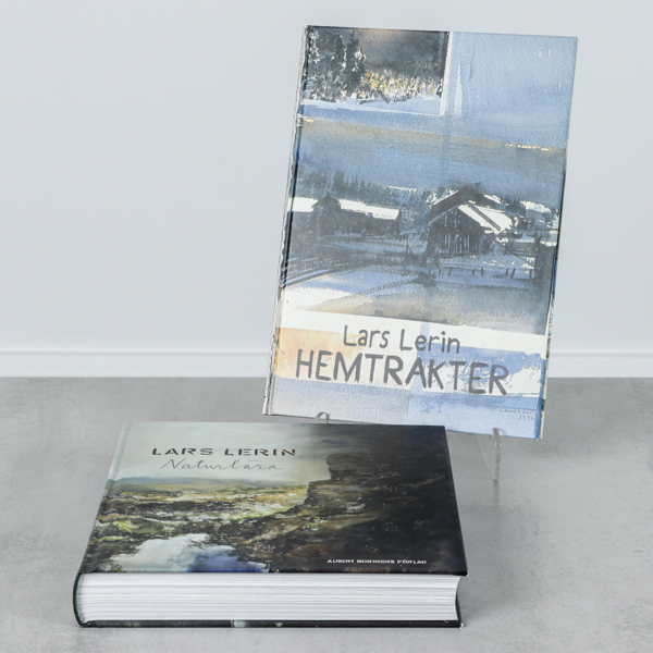 Böcker, om Lars Lerin, "Naturlära" och "Hemtrakter", 2 st
