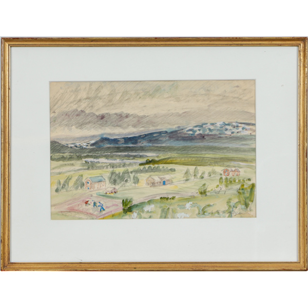 Gideon Börje, Fjällandskap, blandteknik, signerad