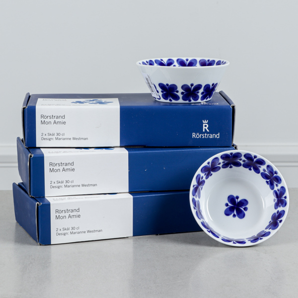 Skålar, 6 st, "Mon Amie", Marianne Westman, Rörstrand, samtida produktion