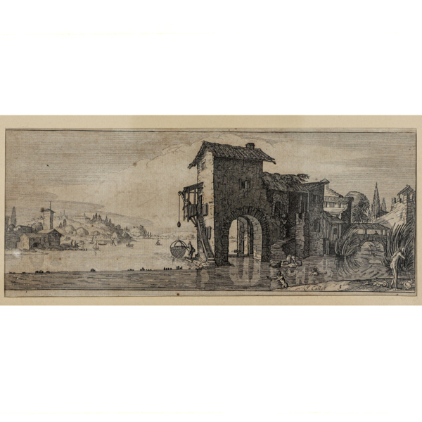 Jacques Callot, efter, kopparstick, 2 st, senare avdrag, 1800-tal