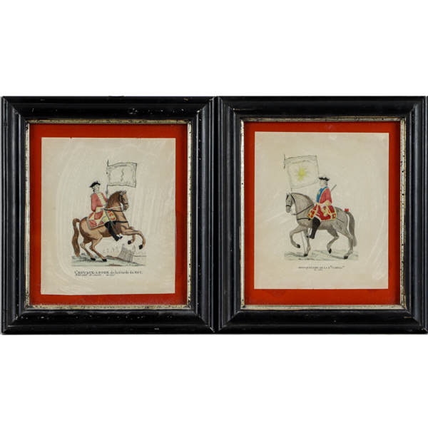 Grafiska tryck, Frankrike, ryttare, 2 st