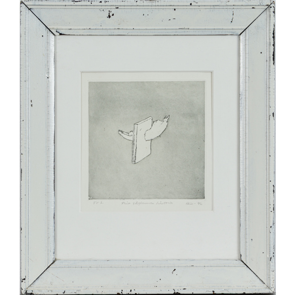 Outi Heiskanen, "Fria fåglarnas historia", litografi, signerad