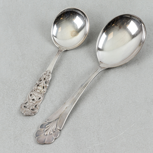 Uppläggningsbestick, 2 delar, silver, 114g