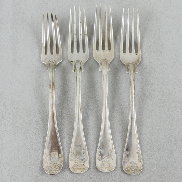 Gafflar, 4st, silver, 234g