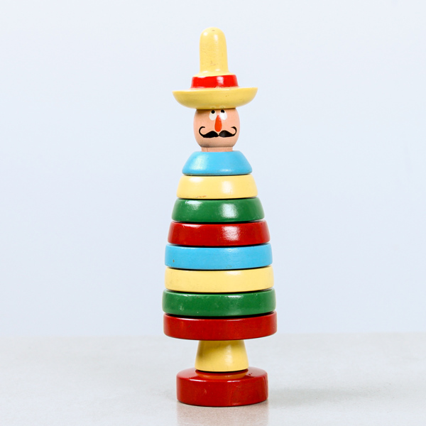 Brio, plockfigur "Mexi", Brios första plockfigur, i produktion 1953-75