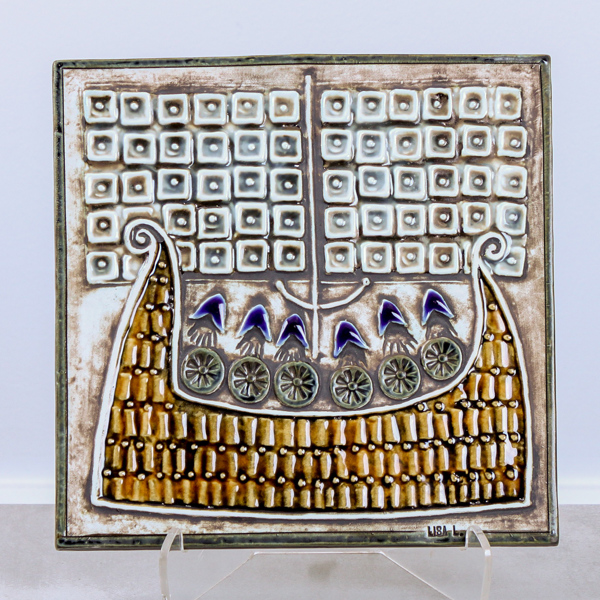 Lisa Larson, väggrelief, stengods, Gustavsberg