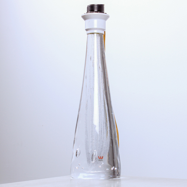 Bordslampa, Vicke Lindstrand, Kosta, glas, signerad, år 1963