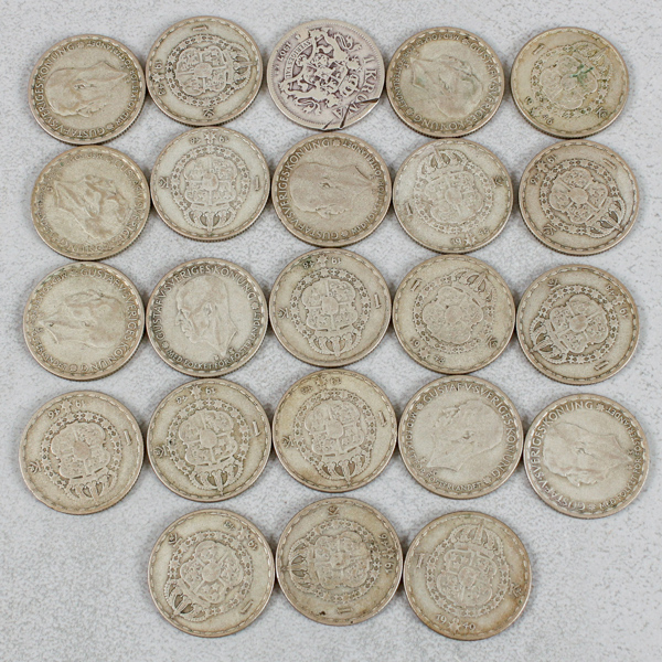 Mynt, Sverige, 23st 1kr, silver