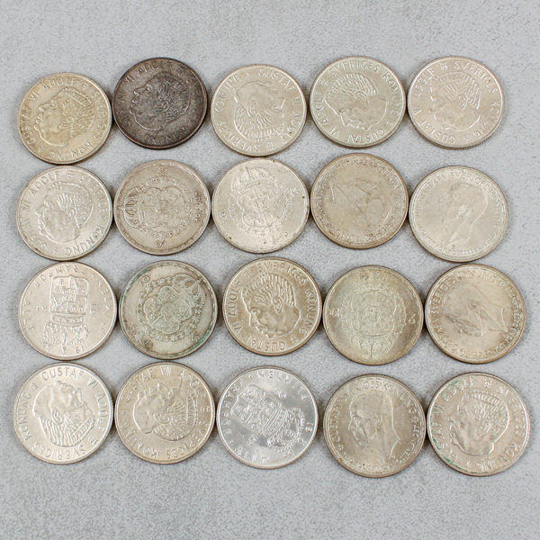 Mynt, Sverige, 20st 2kr, silver