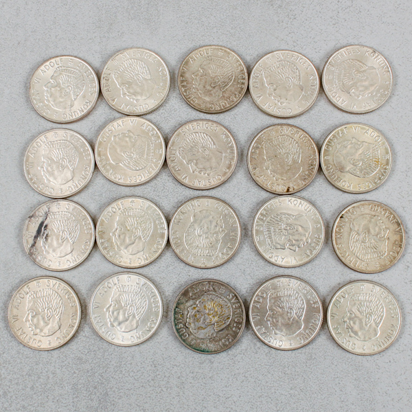 Mynt, Sverige, 20st 2kr, silver