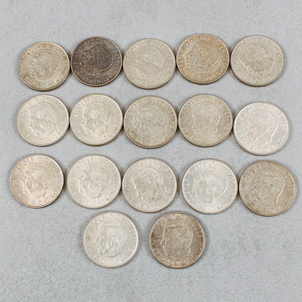 Mynt, Sverige, 17st 2kr, silver