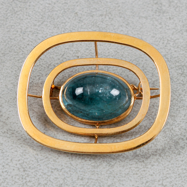Brosch, Guld 18k, 15.5g, K. Torndahl, år 1953