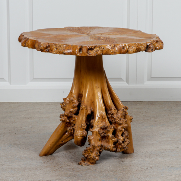 Soffbord/sidobord, rotarbete, 1970-tal