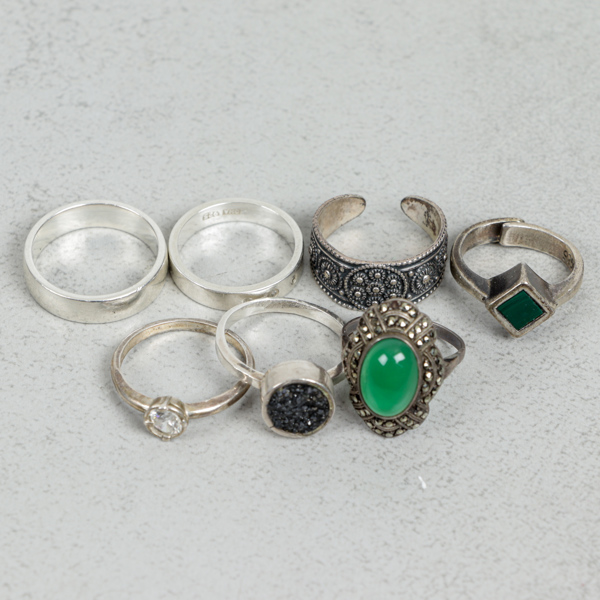 Ringar, 7st, silver