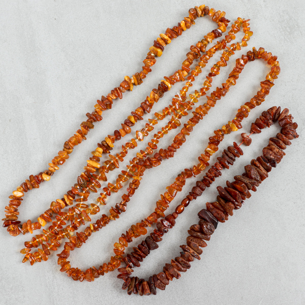 Halsband, Bärnsten, 4st