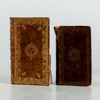 Bokgömmor, böcker daterad 1723 och 1785, franska band