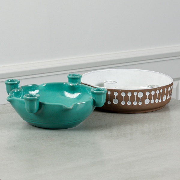 Adventsljustakar, 2 st, keramik, Upsala Ekeby samt Bo Fajans