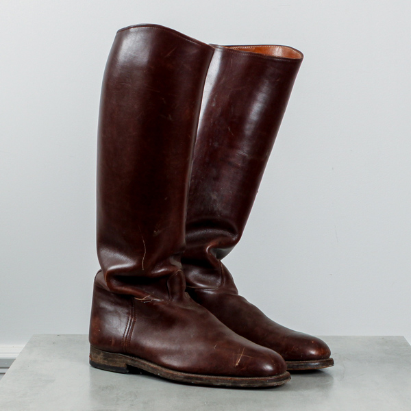 Stövlar, läder, August Johansson, Uppsala, storlek 46