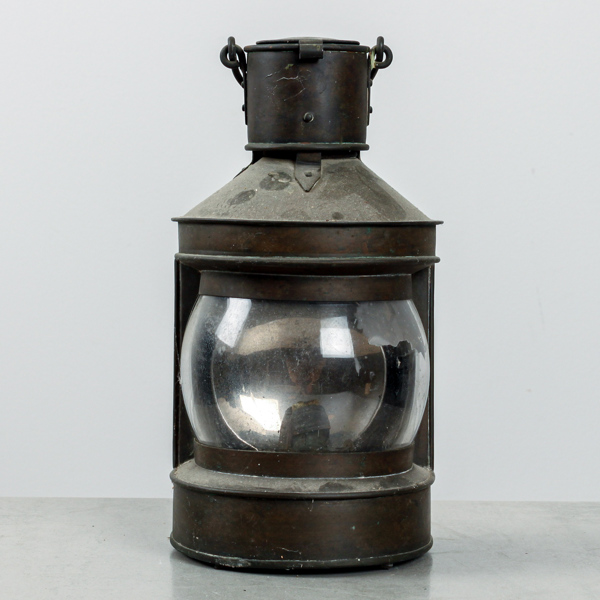 Lanterna, bemålad metall, glas, 1900-talets mitt
