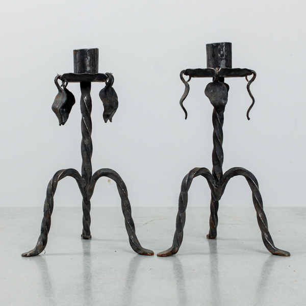 Ljusstakar, ett par, smide