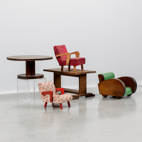 Dockhusmöbler, funkisstil, 5 dlr