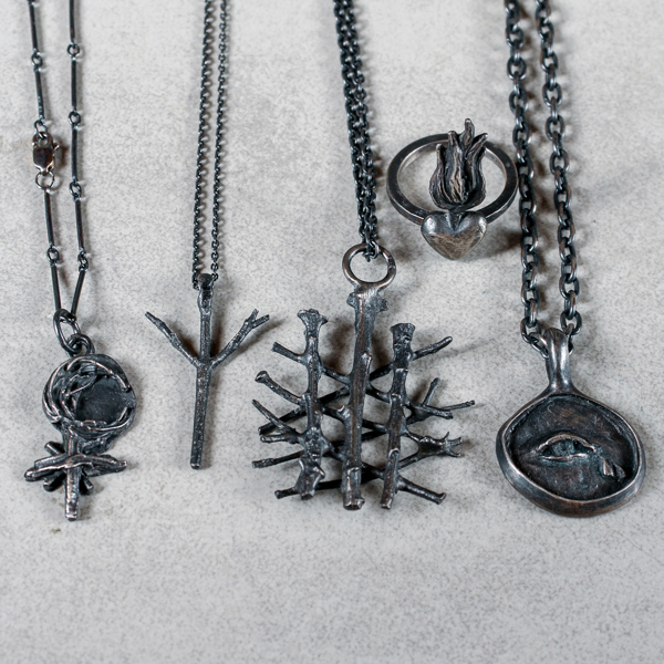 Smycken, 5 delar, silver