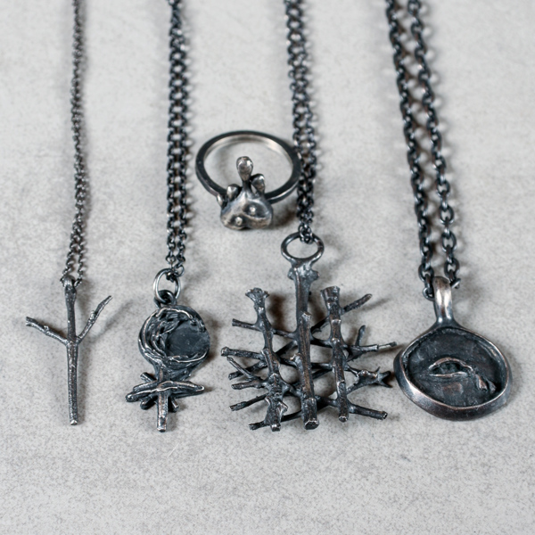 Smycken, 5 delar, silver