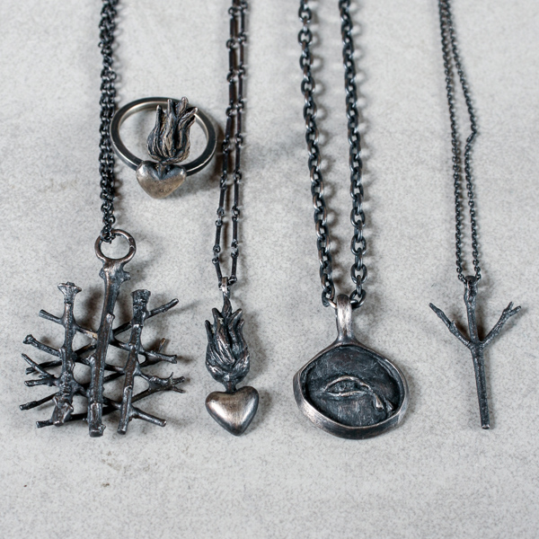 Smycken, 5 delar, silver